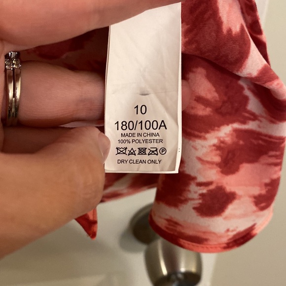 Kate Spade pink leopard print long sleeve dress, size 10 - Picture 4 of 4